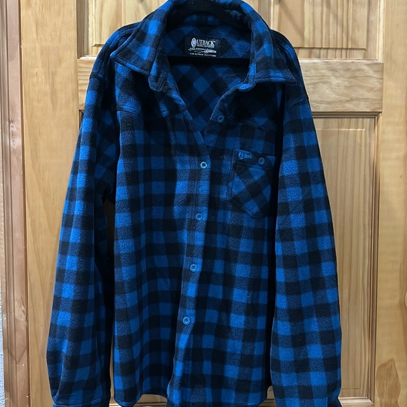 Outback Fleece button down long sleeve shirt jacket- 1X - Picture 1 of 4